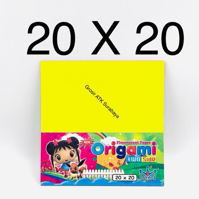 

Kertas Lipat / Origami Paper Prime Warna Fluorescent 2 Sisi 20 x 20 CM