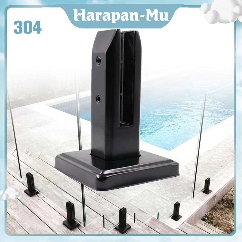Stainless 304 Spigot/Bracket Kaca Black Matte Spigot Kaca Glass Clip Spigot Penjepit Kaca