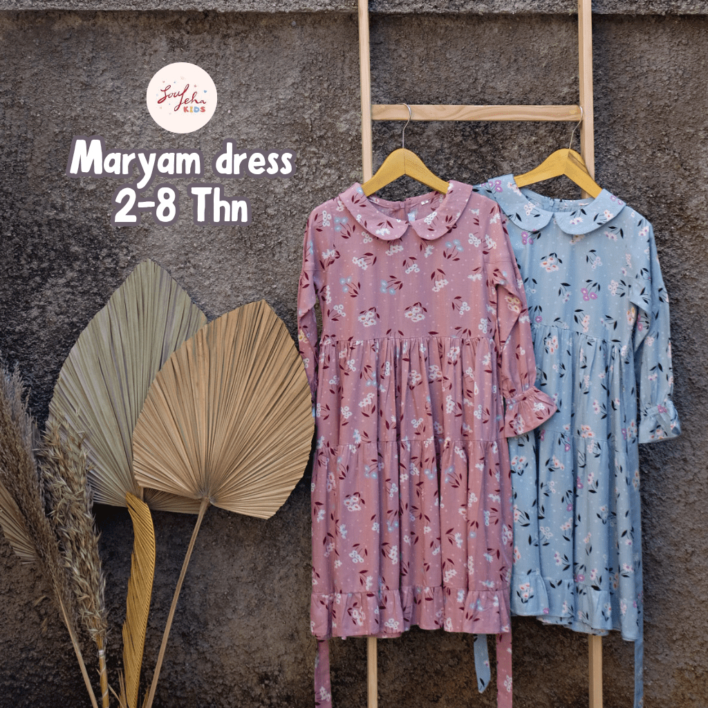 Soulleha Maryam Gamis Couple Mom &amp; Kid Rayon Premium