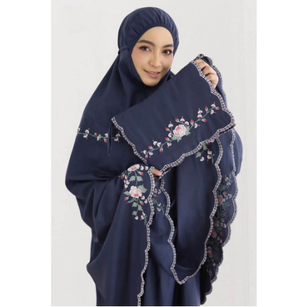 Mukena Rosabella Original Bordir Manual Rayon Viscose Premium khadijah Jumbo travelling - Arrasy -  