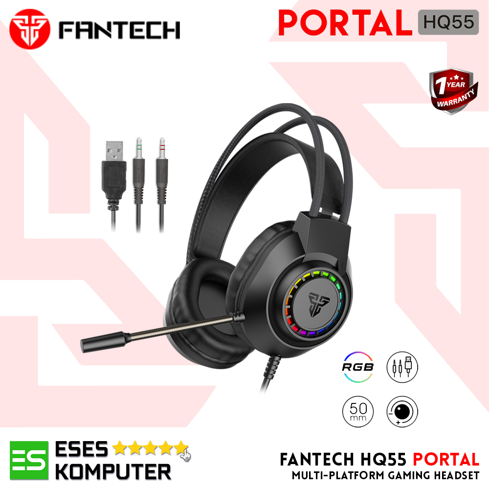 Headset Fantech HQ55 Portal RGB | Headset Gaming