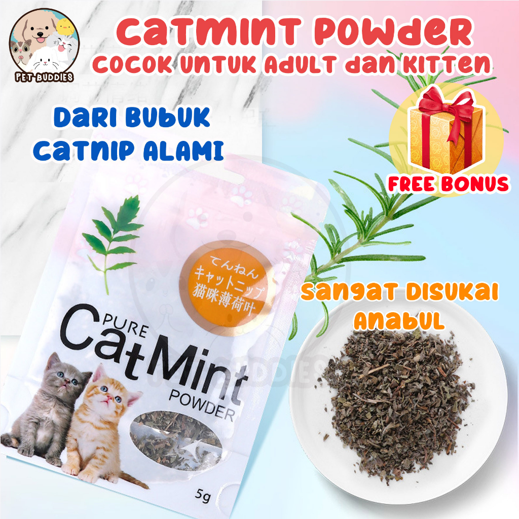 [FREE BONUS]Natural Catnip/Catmint Powder Snack Makanan Kucing Cat Toy