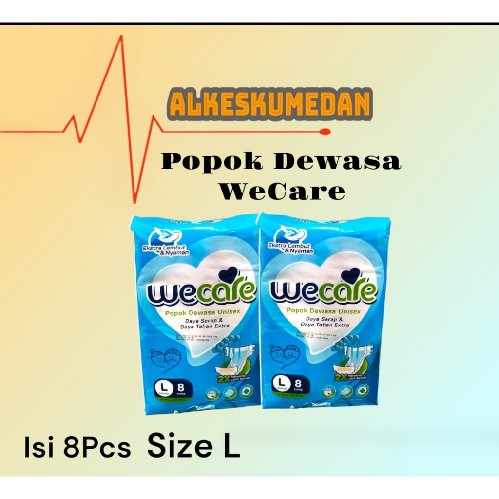 Wecare Adult Diapers Size L isi 8/Popok Diaper Dewasa