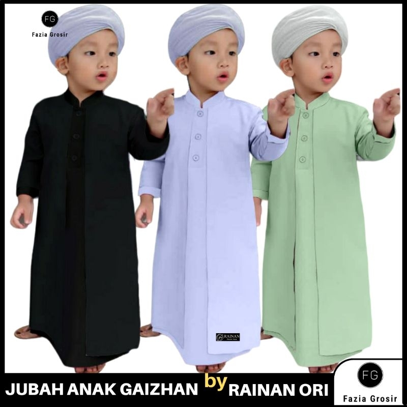 Jubah Anak GAIZHAN by RAINAN ORI / Jubah Anak Terbaru 2022 / Jubah Habib Anak / Jubah Anak Lengan Panjang / Gamis Anak Laki Laki / Jubah Anak Usia 1-13 tahun