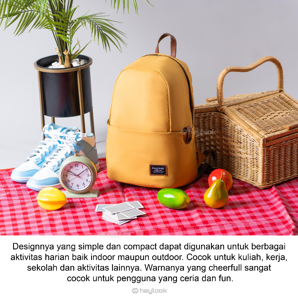 HEYLOOK Project - Tas Ransel YUNNA Water Resist Tas Laptop Tas Sekolah Pria Wanita