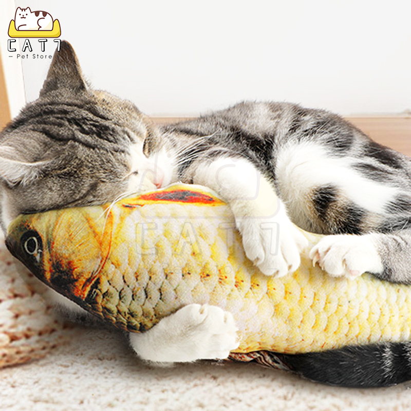 Mainan Kucing Boneka Ikan Catnip Catmint Fish Cat Toys Mainan Boneka Hewan Pet Stuffed Toys