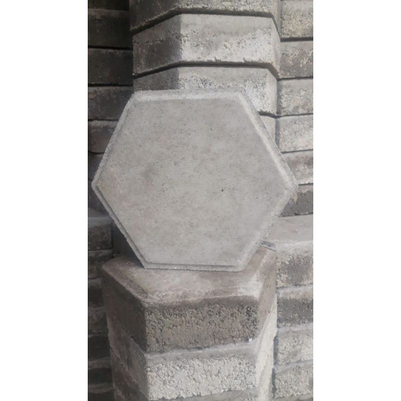 Paving Block segi 6 / Hexagon. Tebal 8cm. Mutu K250up.