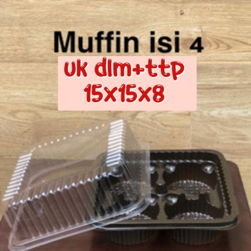 Mika Muffin model 4 cakes ISI 50PCS Warna Coklat