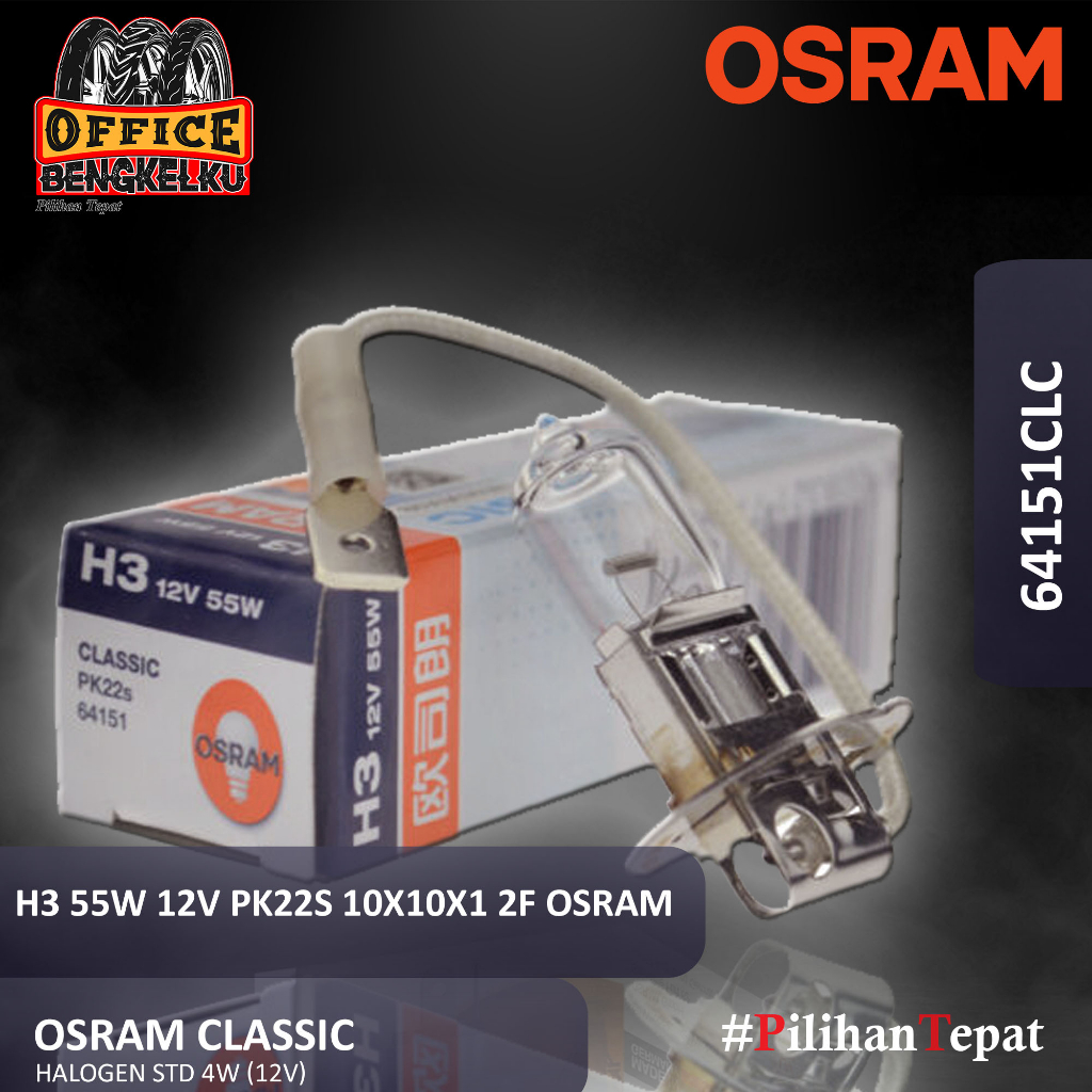 Osram Lampu Mobil Halogen Standar Mobil Kabut Suzuki APV H3 55W 64151CLC
