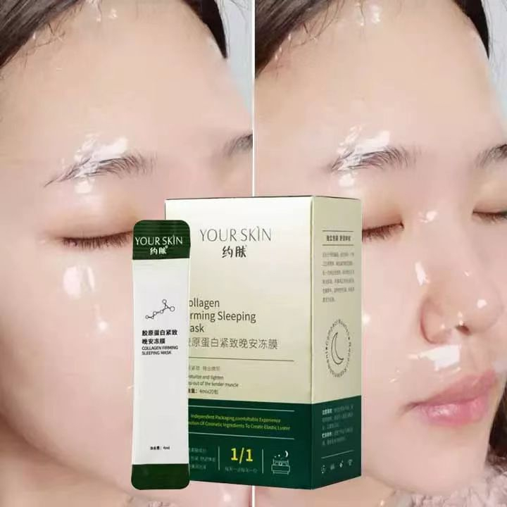 20 Pcs/Kotak Korea Collagen Firming Sleeping Mask Untuk Anti Kerut Melembabkan &amp; Mencerahkan Masker Wajah Wash Free Facial Gel Mask