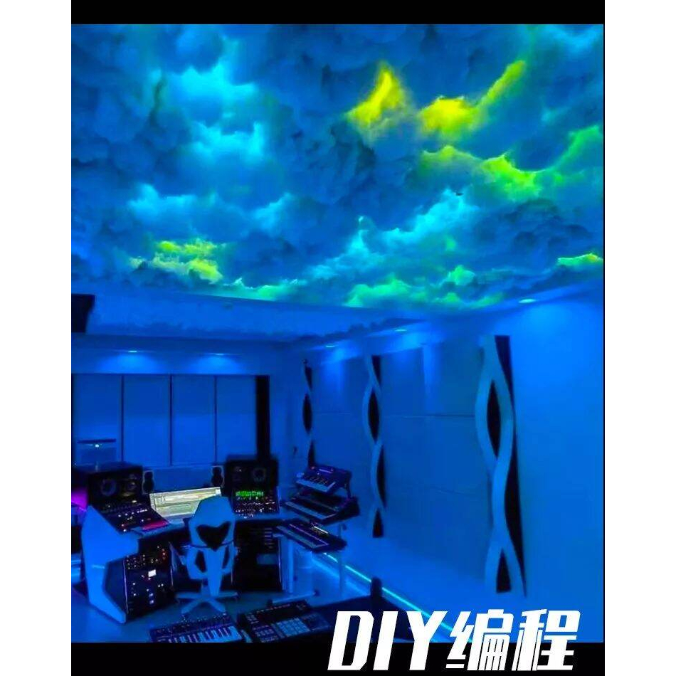 Hiasan lampu awan petir besar dan super besar fullset Led Awan running Dekorasi kamar gaming / Set u