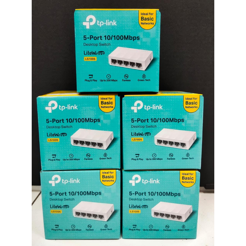 TP-LINK SWITCH HUB LS1005 5PORT 10/100MBPS