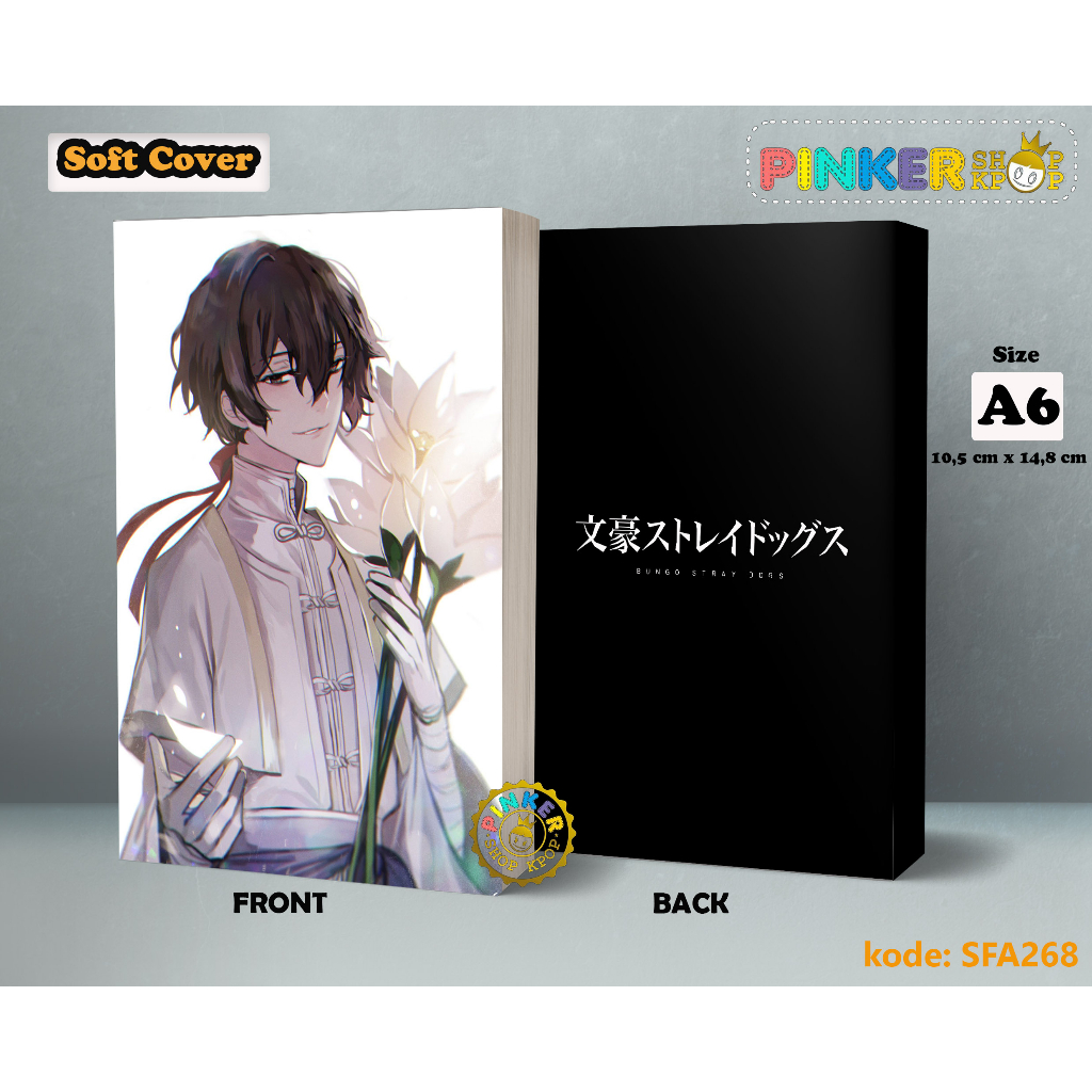

(SFA268) Pocket Note Anime Bungou Stray Dogs Dazai Osamu Softcover A6/A5 Buku Tulis catatan Notes Agenda Planner Jurnal