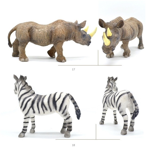 Ukuran Besar Figure Hewan  Wild Animal Animal Model Toys Koleksi Mainan Binatang Karet Gajah Macan Beruang Harimau Zebra Buaya Savannah Afrika Lion King Anak Hadiah Mainan Pendidikan Dini