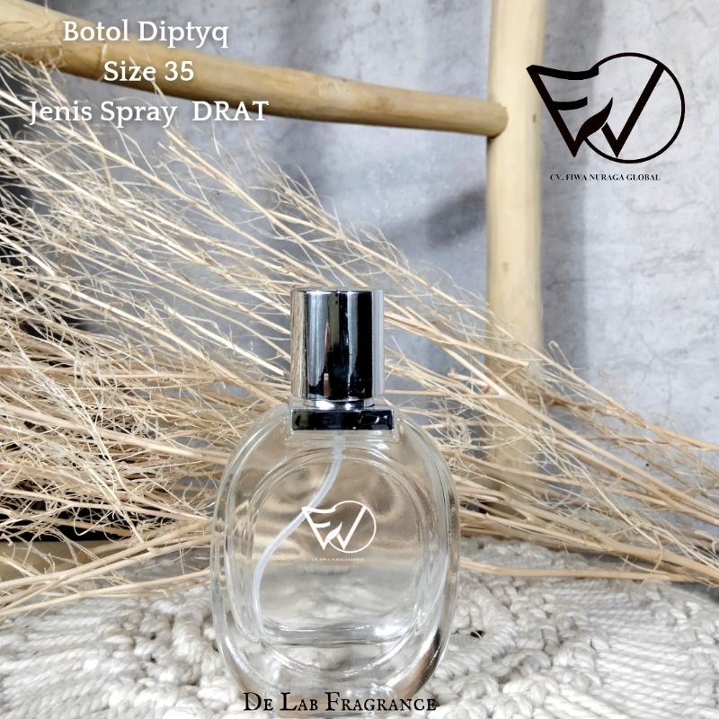 botol parfum dipt*yq 35 ml drat silver/botol parfum ovale silver 35 ml drat/botol parfum unik 35 ml/