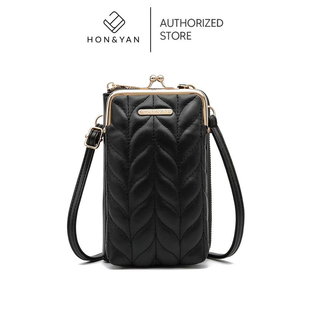 HON&YAN-Tas Selempang HP Wanita Import Slingbag Bahu Shoulder Bag Kekinian Original Branded - Aijo S