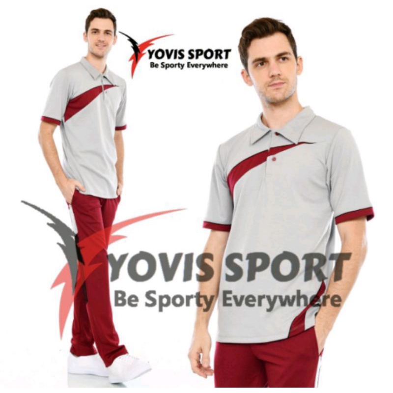 Stelan Olahraga Wanky Pria Original Yovis Sport/Stelan Senam Pria/Pakaian Senam Pria Lengan Pendek