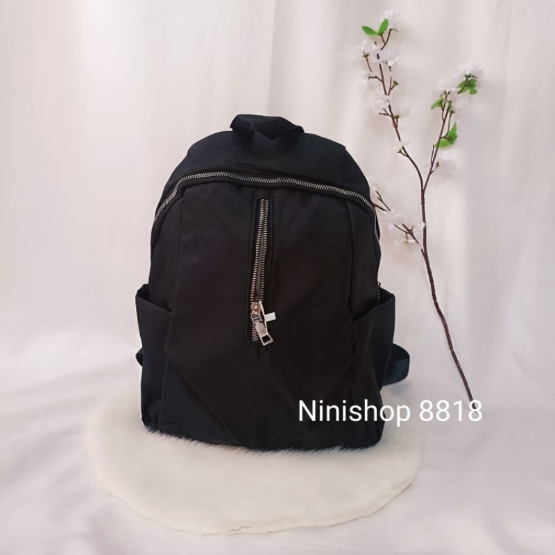 Tas Ransel Wanita Seleting Depan Parasut Import Korean Style/ Backpack