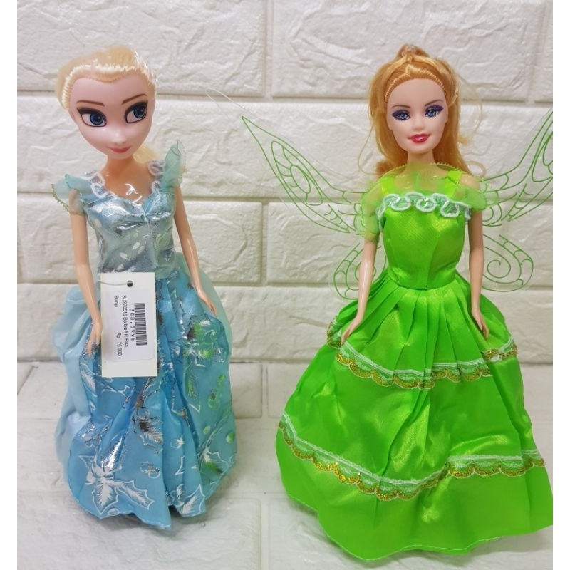 Mainan Barbie Frozen & Tinkerbell Putar