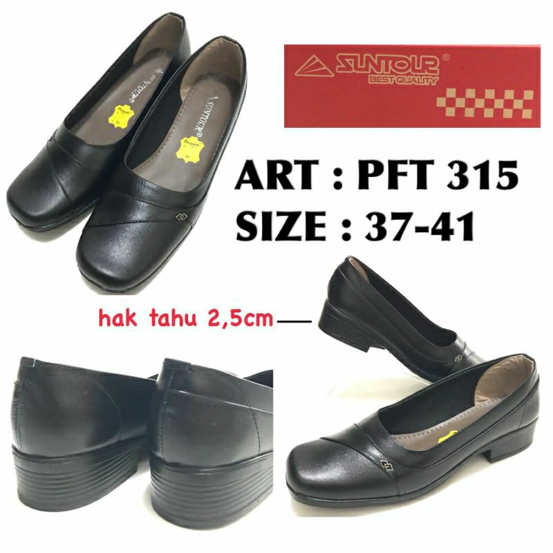 SEPATU PANTOFEL WANITA BY SUNTOUR PFT 315 SIZE 37-41 HITAM