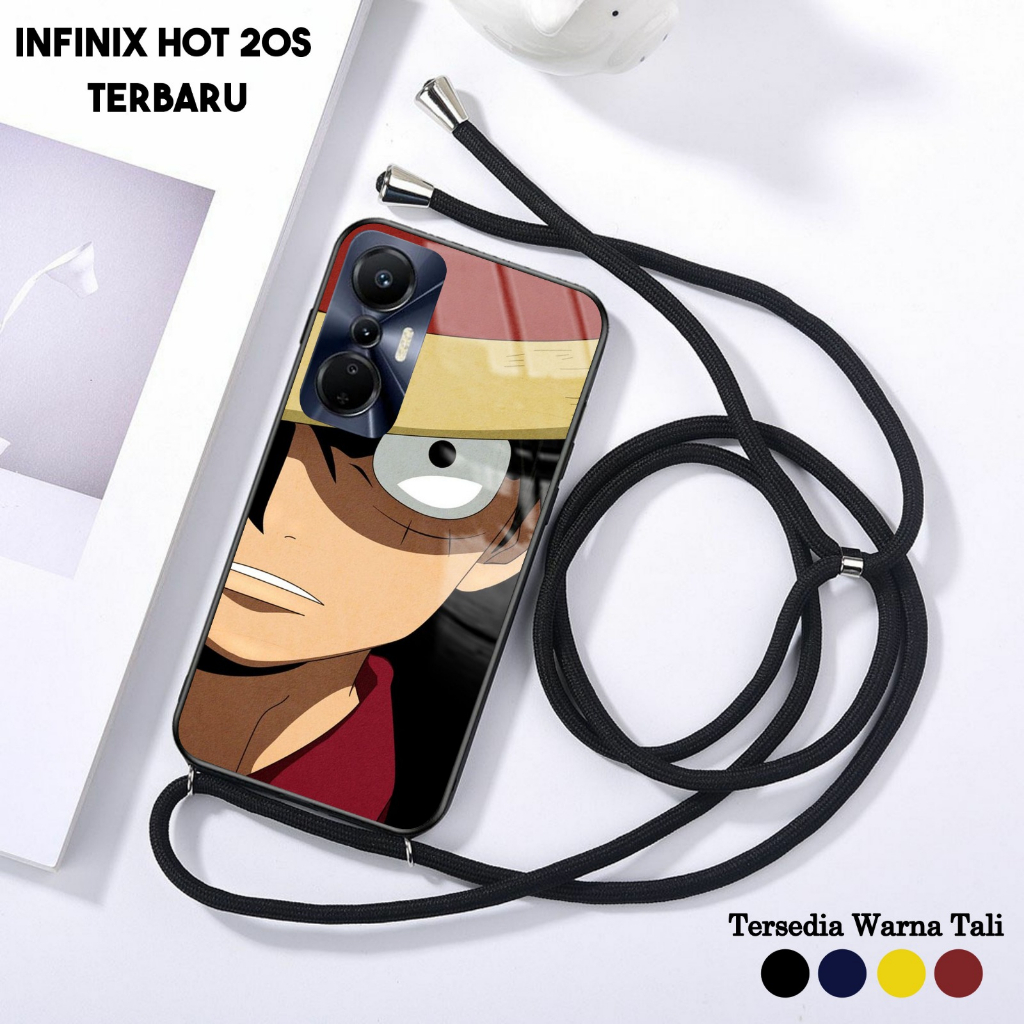 Softcase Glass Kaca Infinix Hot 20S Tali Sling [FC22] Infinix Hot 20S Terbaru-Casing Handphone-Akses
