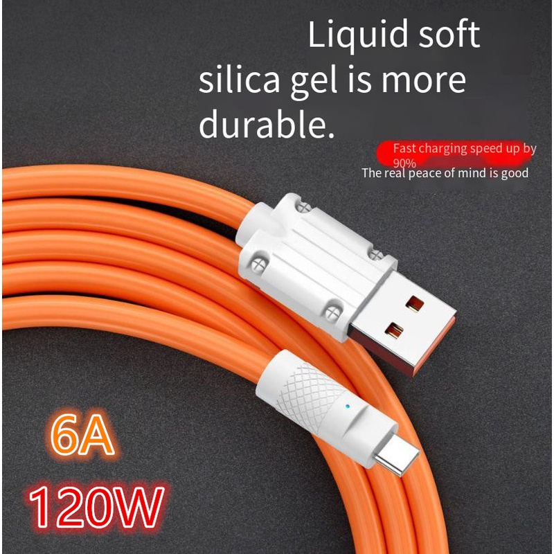 Kabel Data Metal 6A Fast Charging 120W Micro usb Type-C Cable