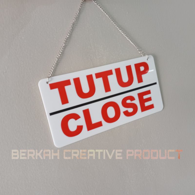 

Label open close akrilik bukan sticker