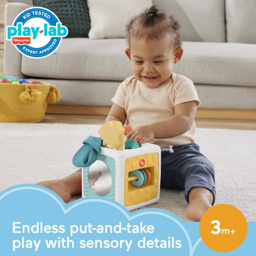 Fisher-Price Tissue Fun Activity Cube - Mainan Edukasi Anak Balita