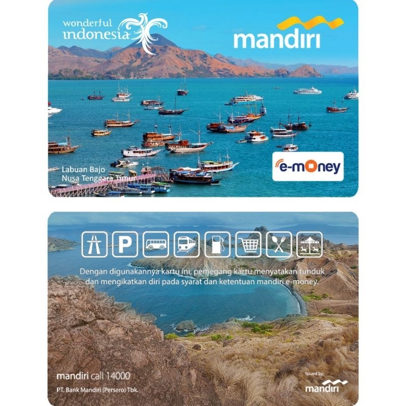 Mandiri e-Money eTOLL Wonderful Indonesia - LABUAN BAJO (NTT - Nusa Tenggara Timur) ORI /Like eTOLL Flazz Tapcash or Brizzi