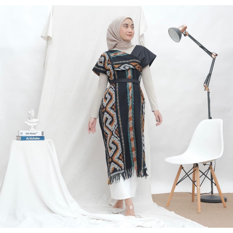 DRESS AURORA - DRESS PALAZZO TENUN IKAT - DRESS ETNIK - DRESS KONDANGAN - DRESS TENUN JEPARA