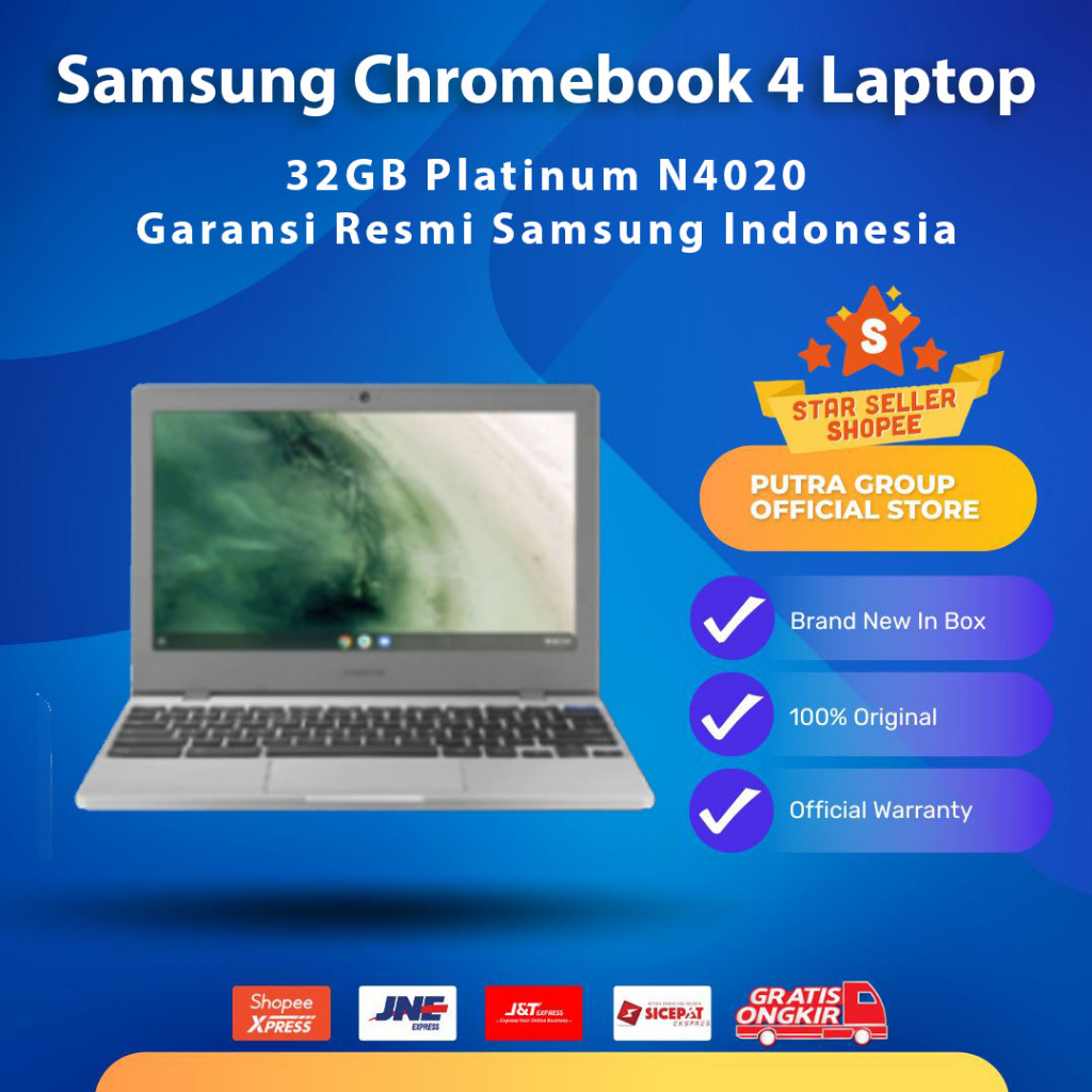 Laptop Murah Samsung Chromebook 4 Celeron 32GB 4GB 11&quot;6 HD RESMI SEIN