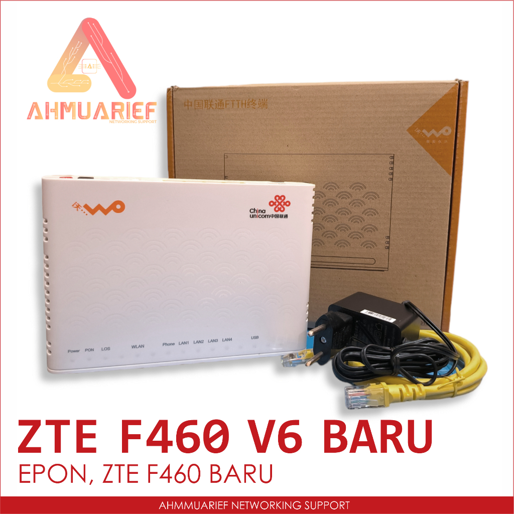 BARU - ONT EPON ONU ZTE ZXHN F460 V6 VERSI 6 ACCESS POINT WIRELESS WIFI BUKAN F660 F450 F452 F477 F609 GPON ATAU XPON