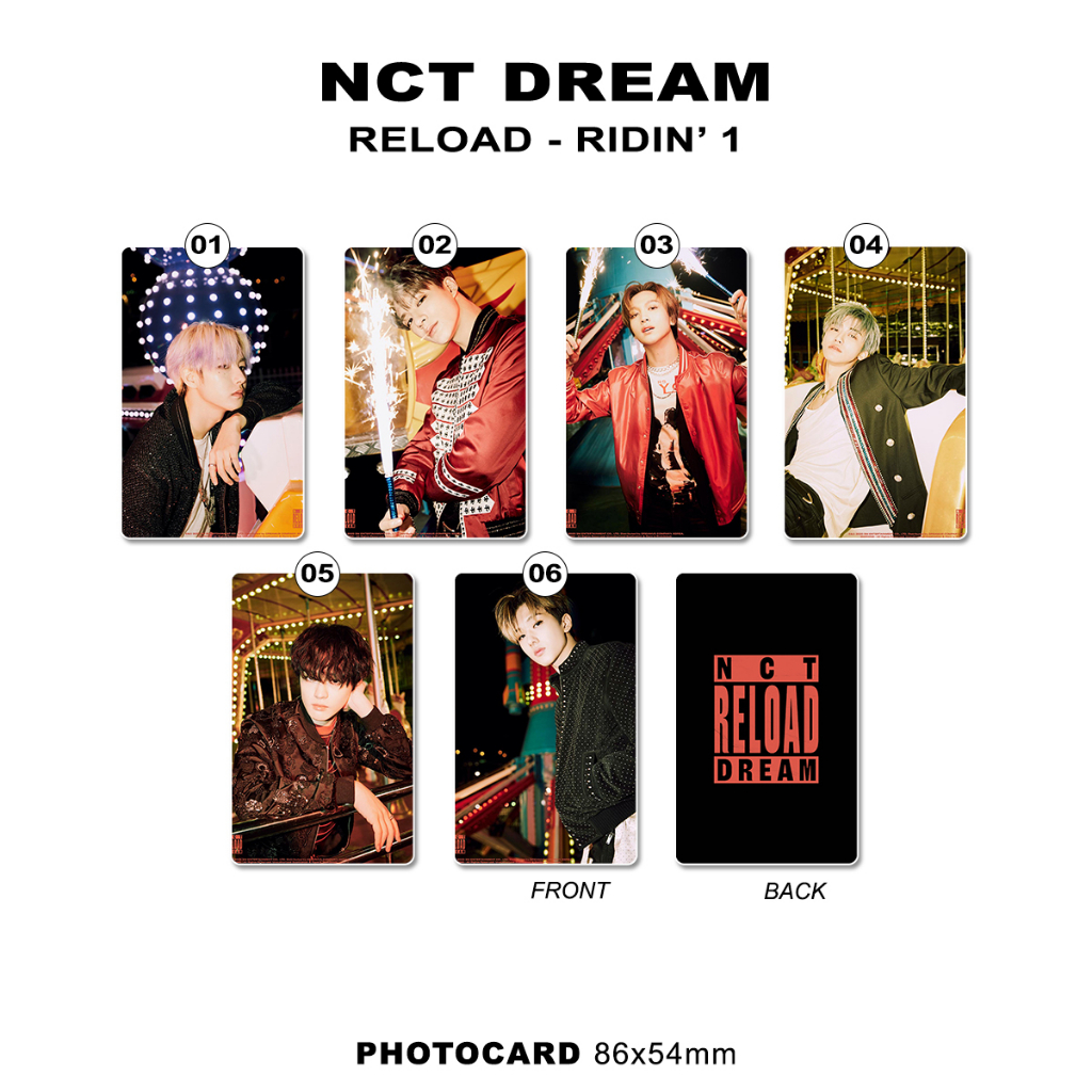 NCT DREAM reload RIDIN 1 pc kpop unoff photocard 2 sisi mark renjun jeno haechan jaemin chenle jisun