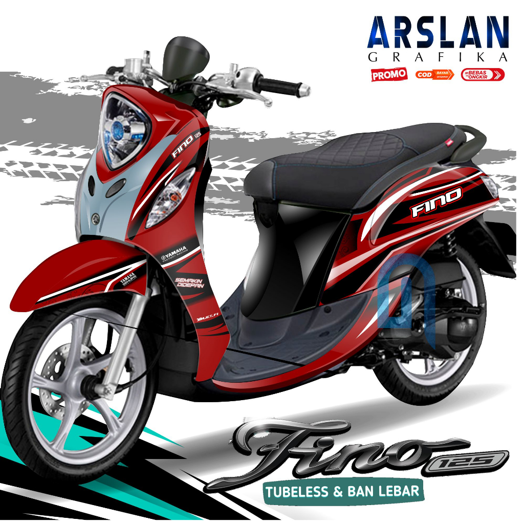 Decal FINO 125 Full Body Polos - Stiker Motor FINO 125 Aksesoris - Variasi Keren Racing 02
