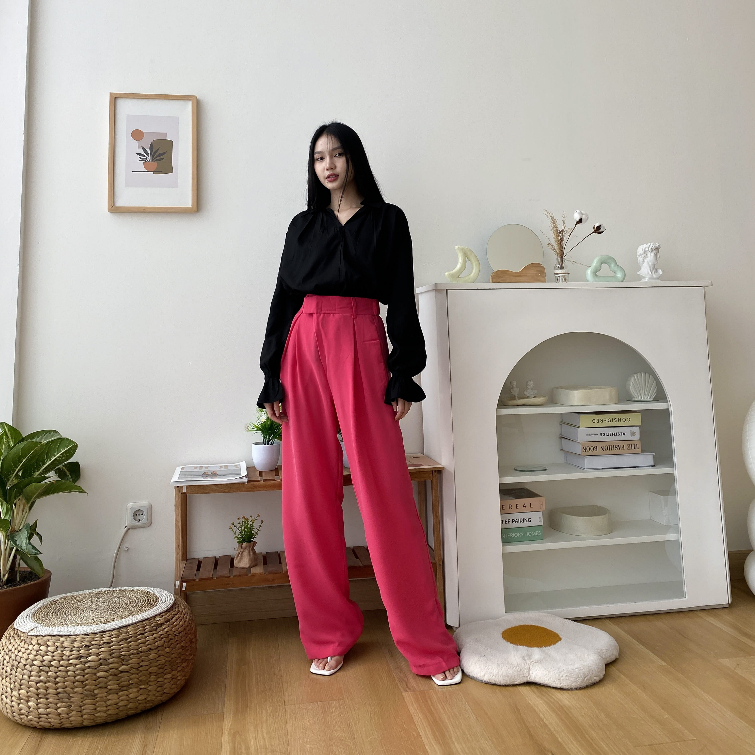 Velcro Pants - Celana Panjang Wanita Korea - Casual / Formal Pants