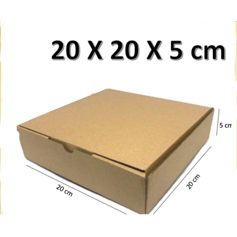 

Kardus Box Karton 20x20x5cm untuk packing/ kemasan, kotak kue, aksesoris.