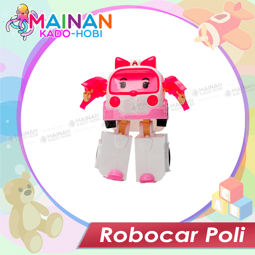 HADIAH ULANG TAHUN MAINAN EDUKASI ANAK ACTION FIGURE ROBOT TRANSFORM ROBOCAR POLI