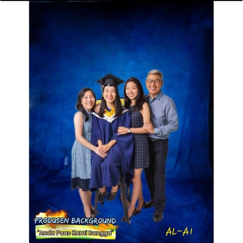 Kain Background Abstrak Biru Studio Foto Indoor Backdrop Photo