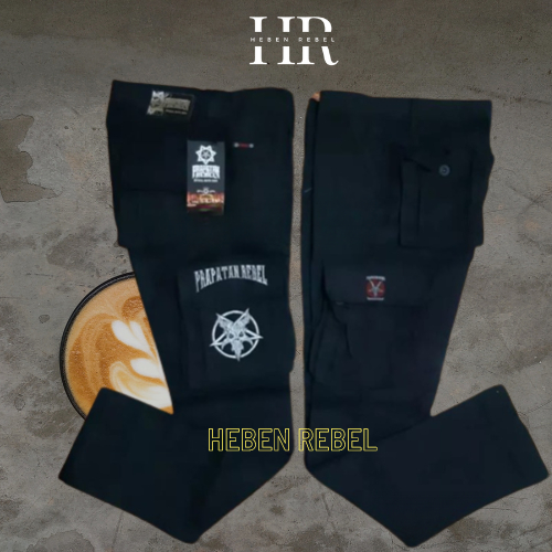 Celana Prapatan Rebel Original/ Celana Panjang Pria Metal/ Celana Cargo Bandung