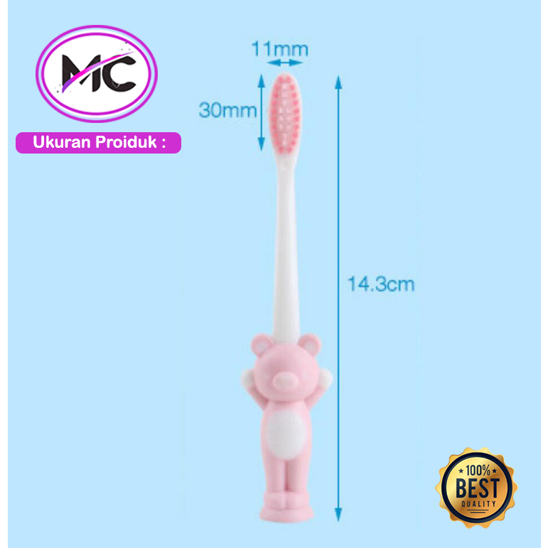 Sikat Gigi Anak Karakter Beruang Bulu Lembut Dan Halus Extra Soft Tavel Toothbrush Double Care