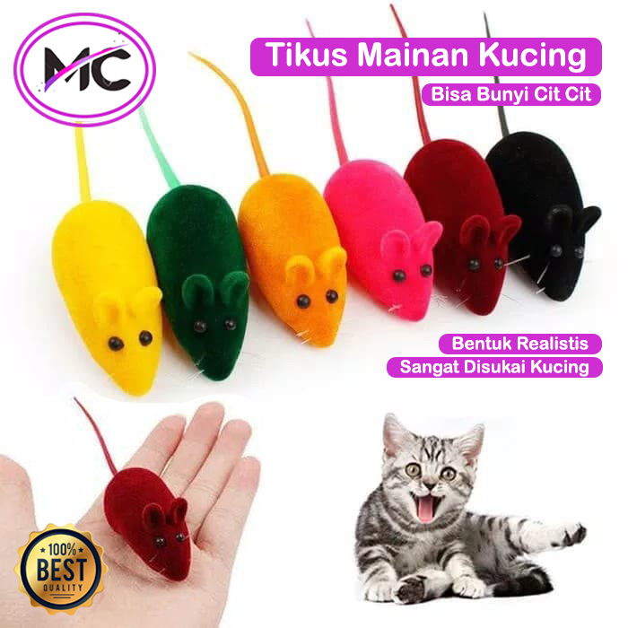 Tikus Mainan Kucing Bunyi Cit Mainan Mencit Interaktif Cat Toys Murah