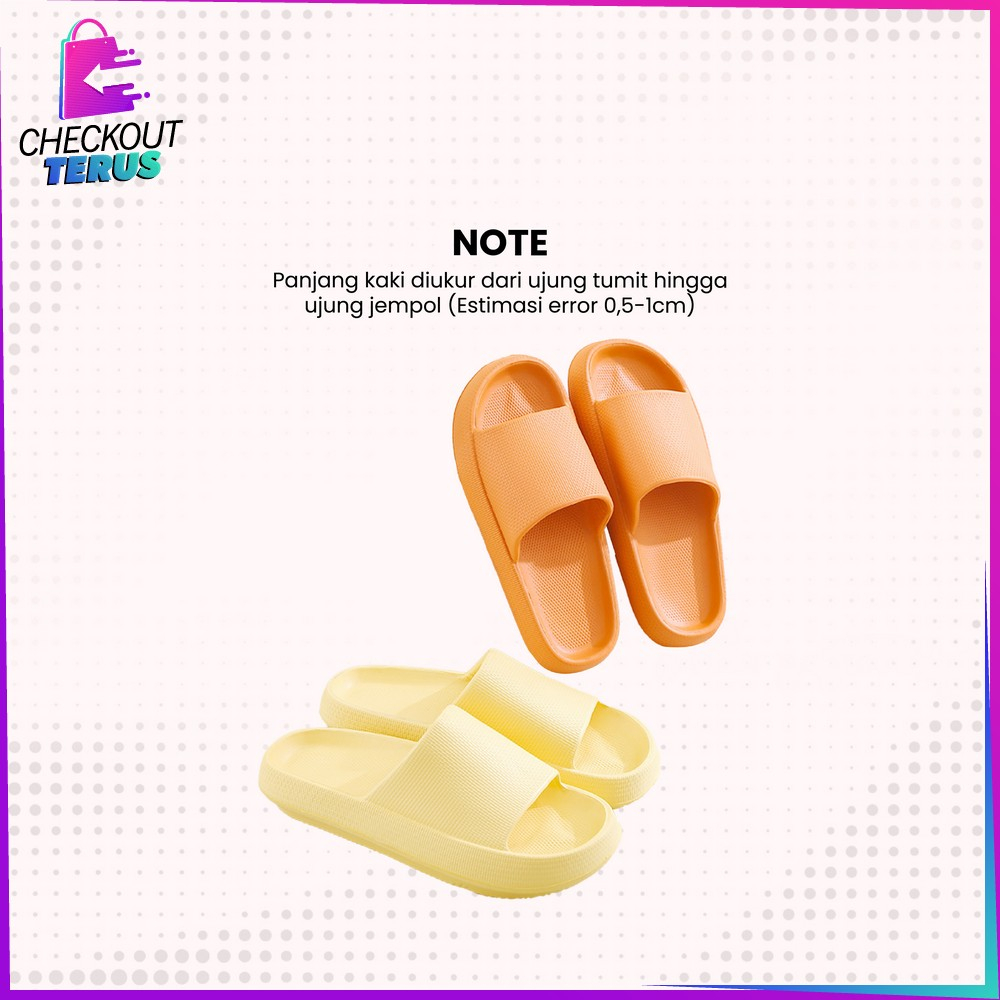 CT S56 Sandal Slip On Karet Jelly Sendal Selop Rumah Empuk EVA Unisex Kamar Mandi Comfy Cowok Cewek Anti Slip