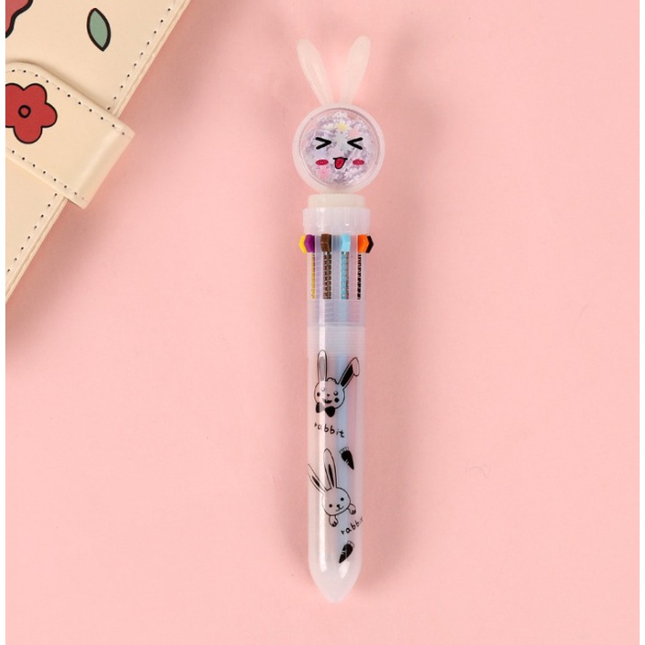 (ctshop1) Pulpen 10 warna bunny cat pen 10 color kelinci kucing Pulpen 10 warna cute bunny