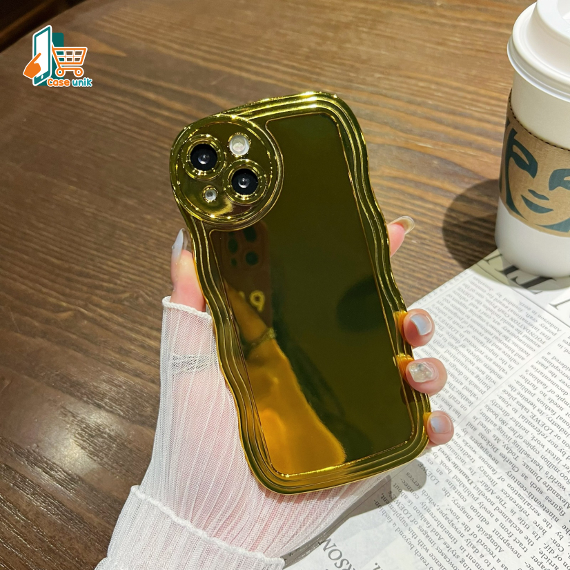 SOFT CASE SOFTCASE TPU WAVE GELOMBANG GOLD FOR OPPO A71 CS5723