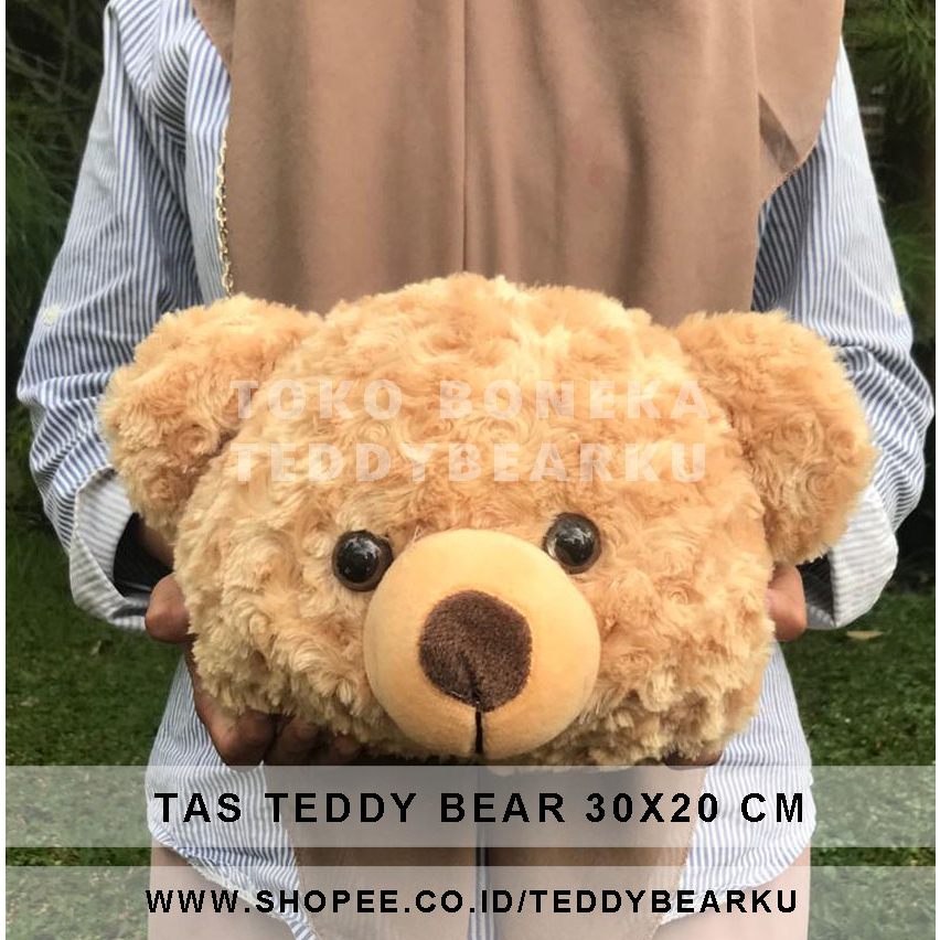 TERMURAH! BONEKA TAS BERUANG TEDDY BEAR LARGE 50 CM HADIAH TAS CEWE / ANAK!