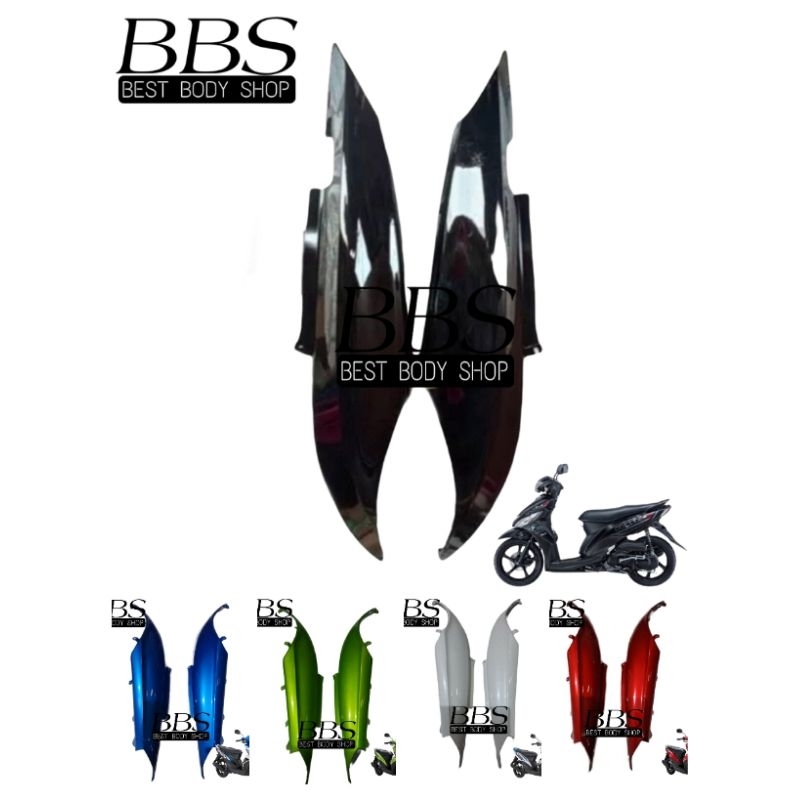 Cover Body Belakang Kanan Kiri Yamaha Mio J / Bodi belakang mio j Warna Hitam / Putih / Merah / Biru