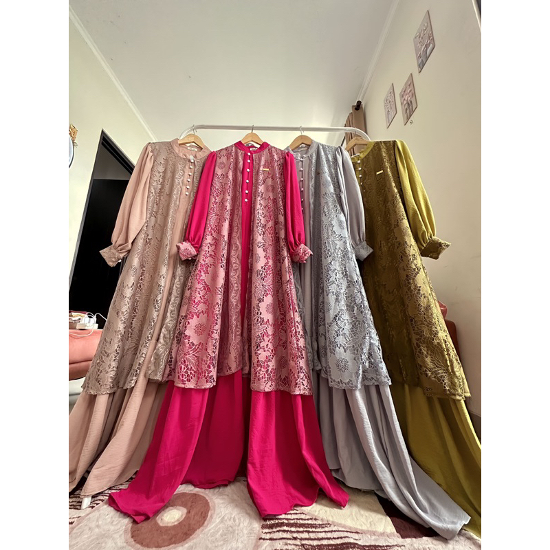 Putri Malaysia Dress Wrinkle Mix Brukat Bangkok