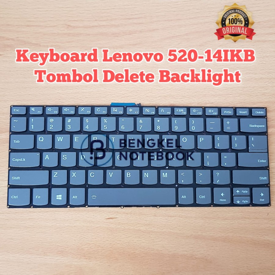 Keyboard Lenovo V330-14IKB V330-14ISk V130-14IKB V130-14IGM V530S-14IKB 520-14IKB 520-14 Ideapad 3 14ADA05 Slim 3 14ARE05 Slim 3 14IIL05 Flex 5 1470 5-1570 720 -15IKB 80YM 81C8 Ideapad 3 14IML05 Tombol Delete Slim 3 Backlight