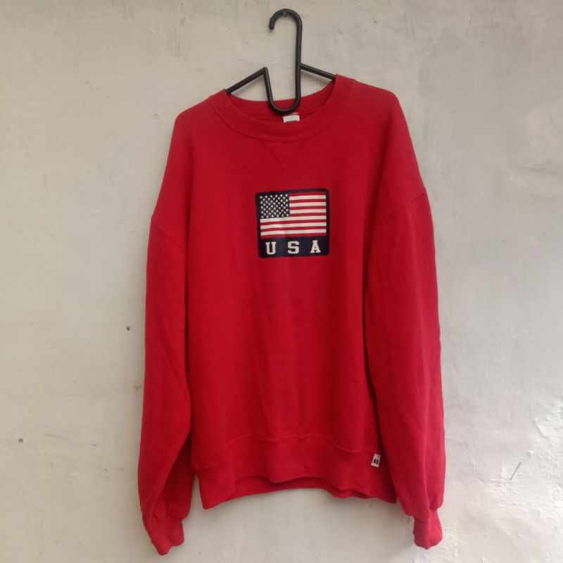 crewneck vintage 90s russell athletic USA  second bekas preloved