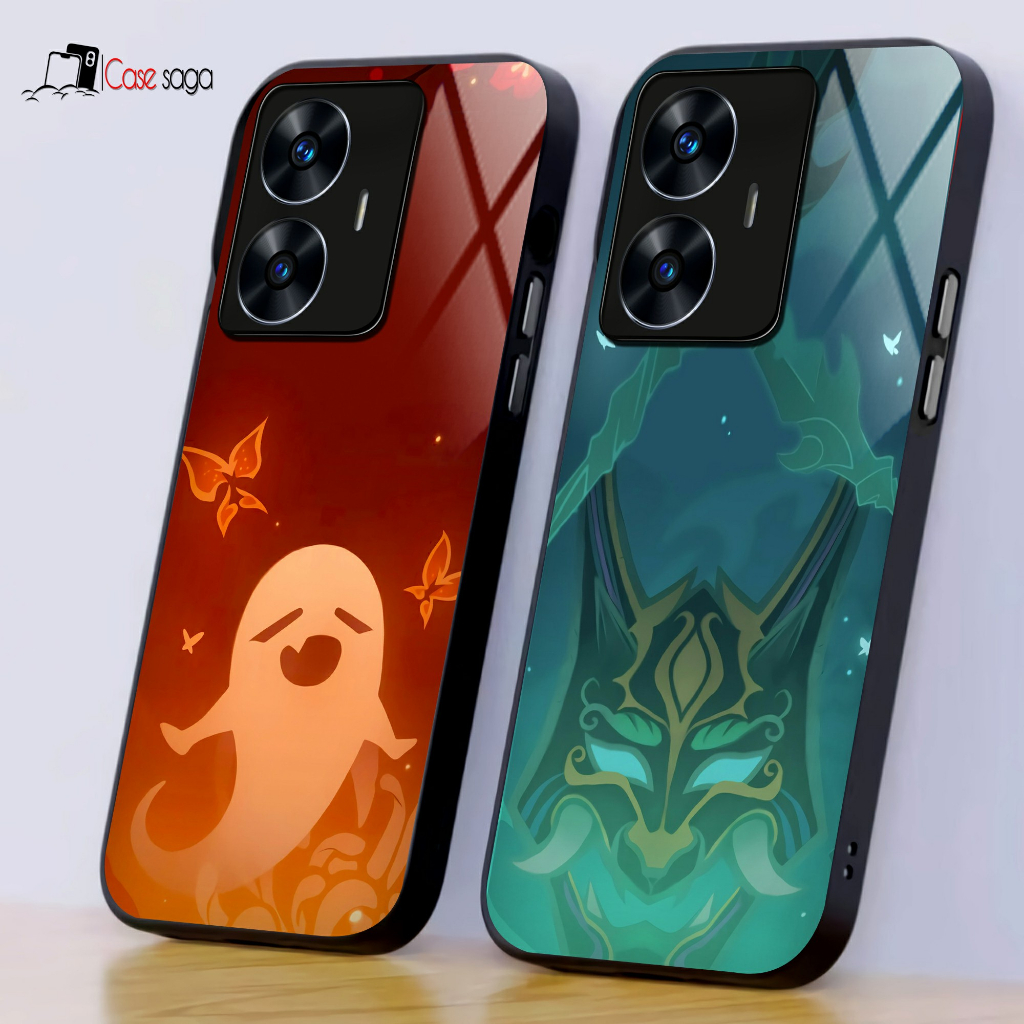 G183 Softcase Kaca Kilau Case Genshin Impact Namecard Realme 12 11 10 9I 9 PRO + 8/8 PRO 8 5G 8i 7 7